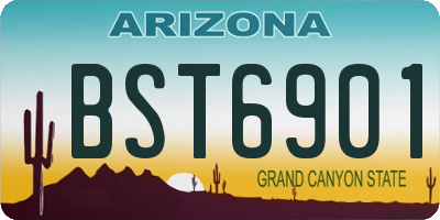 AZ license plate BST6901