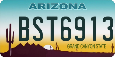 AZ license plate BST6913