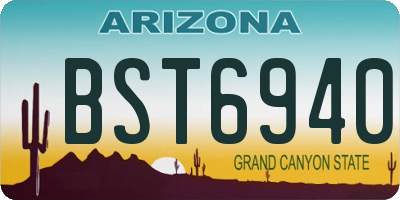 AZ license plate BST6940