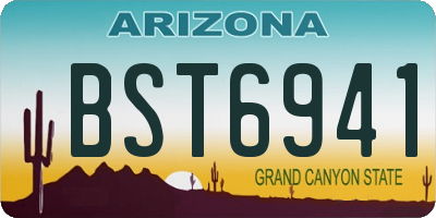 AZ license plate BST6941