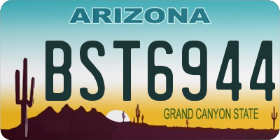 AZ license plate BST6944