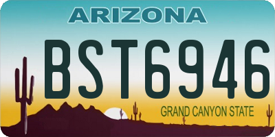 AZ license plate BST6946