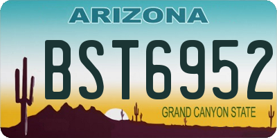 AZ license plate BST6952