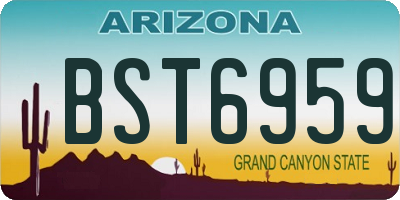 AZ license plate BST6959