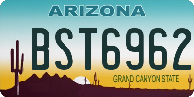 AZ license plate BST6962