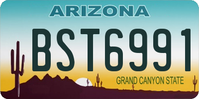 AZ license plate BST6991