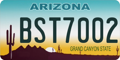 AZ license plate BST7002