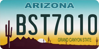 AZ license plate BST7010