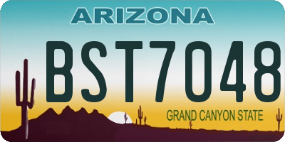 AZ license plate BST7048