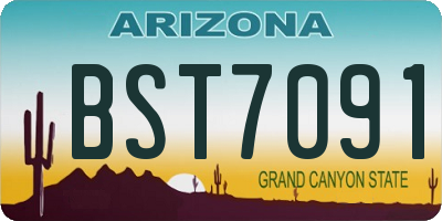 AZ license plate BST7091