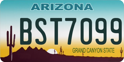AZ license plate BST7099