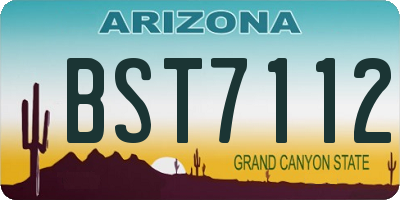 AZ license plate BST7112