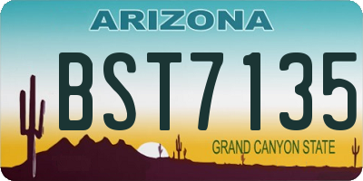 AZ license plate BST7135