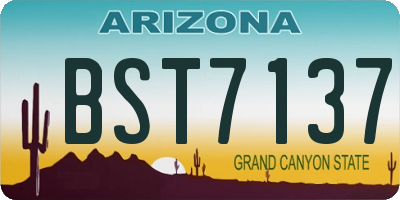 AZ license plate BST7137