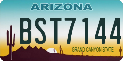 AZ license plate BST7144