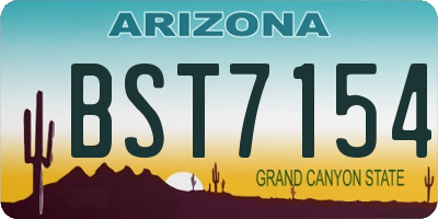 AZ license plate BST7154