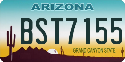 AZ license plate BST7155