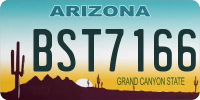 AZ license plate BST7166