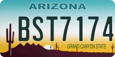 AZ license plate BST7174