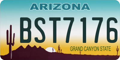 AZ license plate BST7176