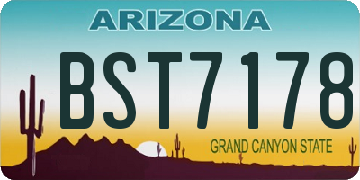 AZ license plate BST7178