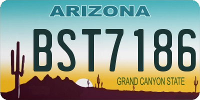 AZ license plate BST7186