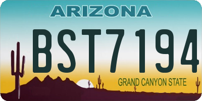 AZ license plate BST7194