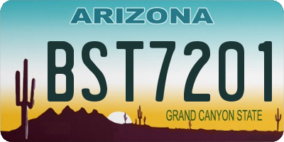 AZ license plate BST7201