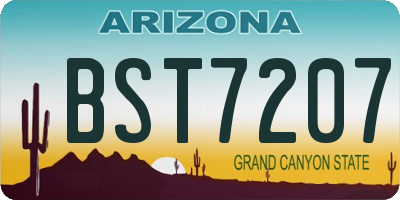 AZ license plate BST7207