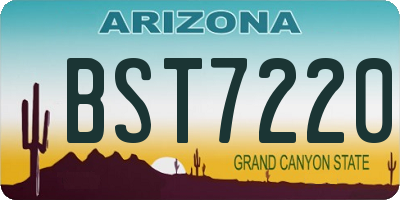 AZ license plate BST7220