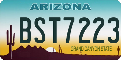 AZ license plate BST7223