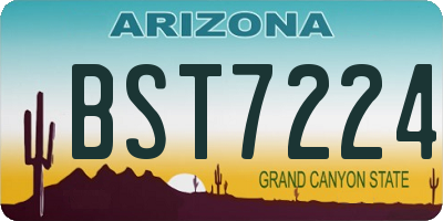AZ license plate BST7224