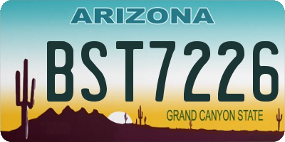 AZ license plate BST7226
