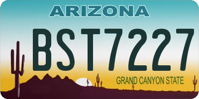 AZ license plate BST7227