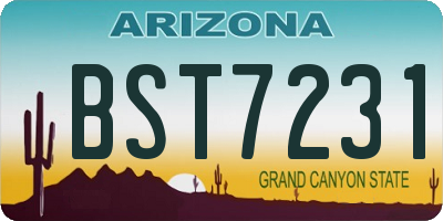 AZ license plate BST7231