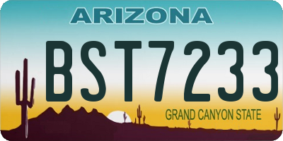 AZ license plate BST7233