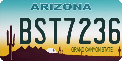 AZ license plate BST7236