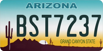 AZ license plate BST7237