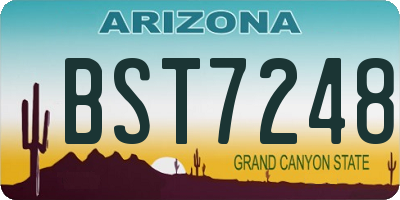 AZ license plate BST7248