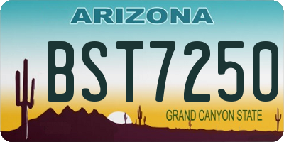 AZ license plate BST7250