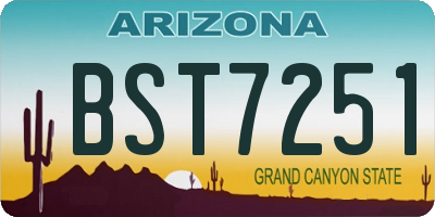 AZ license plate BST7251