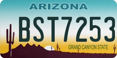 AZ license plate BST7253
