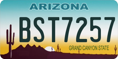 AZ license plate BST7257