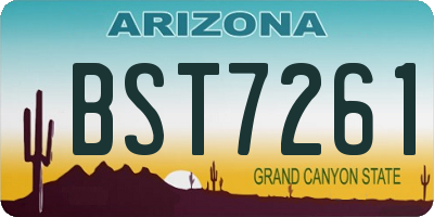 AZ license plate BST7261