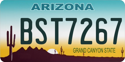 AZ license plate BST7267