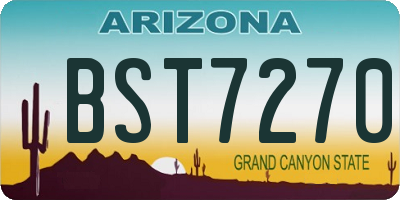 AZ license plate BST7270