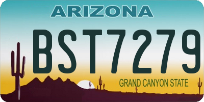 AZ license plate BST7279