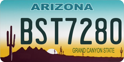 AZ license plate BST7280