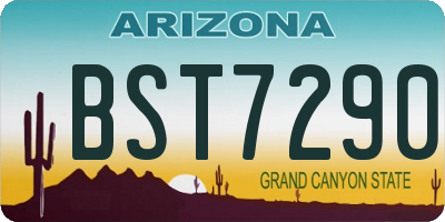AZ license plate BST7290