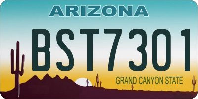 AZ license plate BST7301